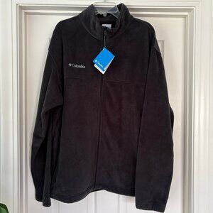 NWT Columbia black fleece full-zip jacket, men's XXL